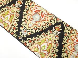 アンティーク　花更紗模様織り出し袋帯（着用可）